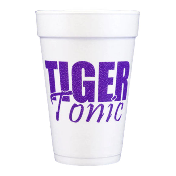 TIGER TONIC STYRAFOAM CUPS s/12