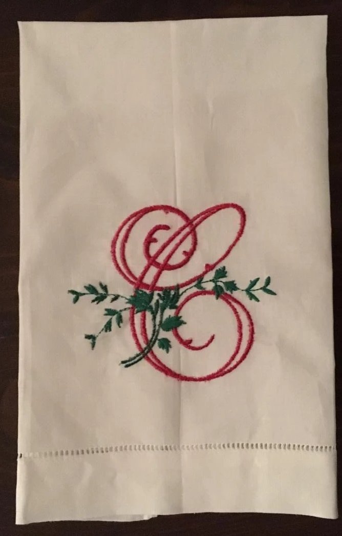 Monogram Paper Guest / Hand Towels, A-Z - Hudson Grace - Hudson Grace