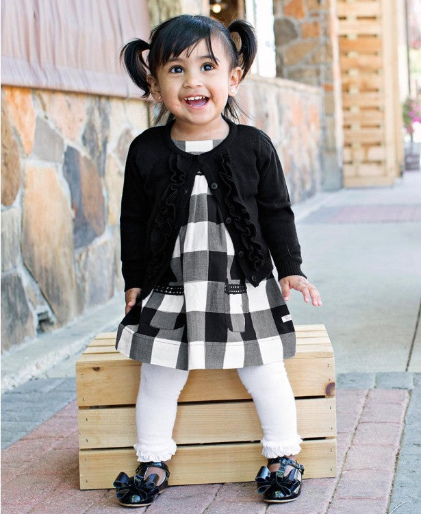 Baby girl hotsell black cardigan sweaters