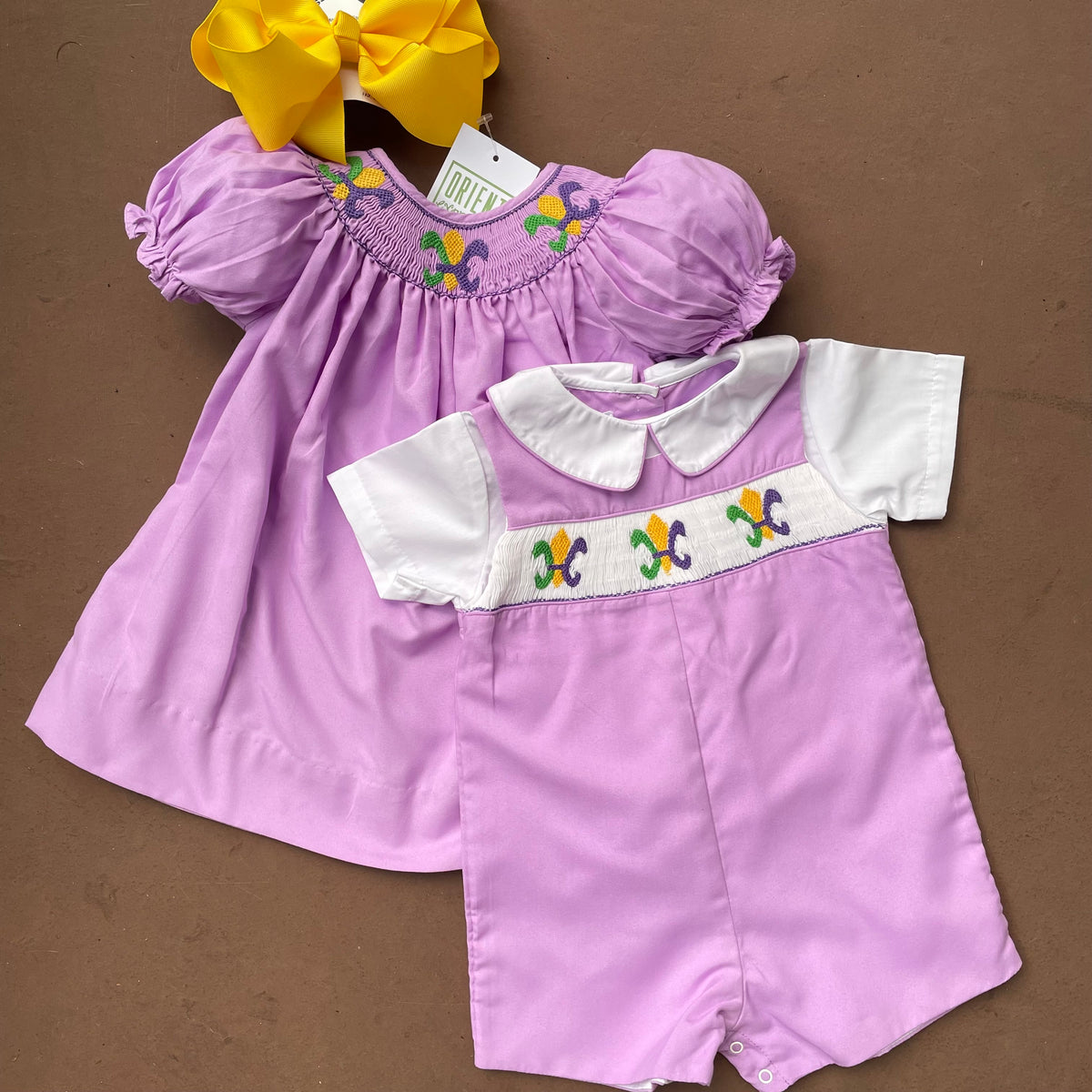 Mardi gras 2024 smocked dress