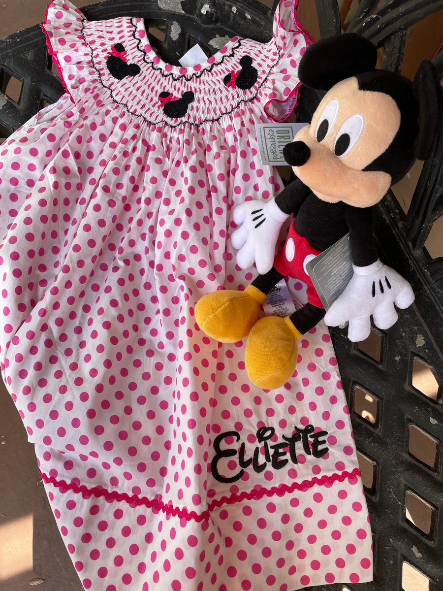 SMOCKED MOUSE BISHOP DOT DRESS – Orient Expressed SMOCKED MOUSE BISHOP DOT DRESS – Orient Expressed