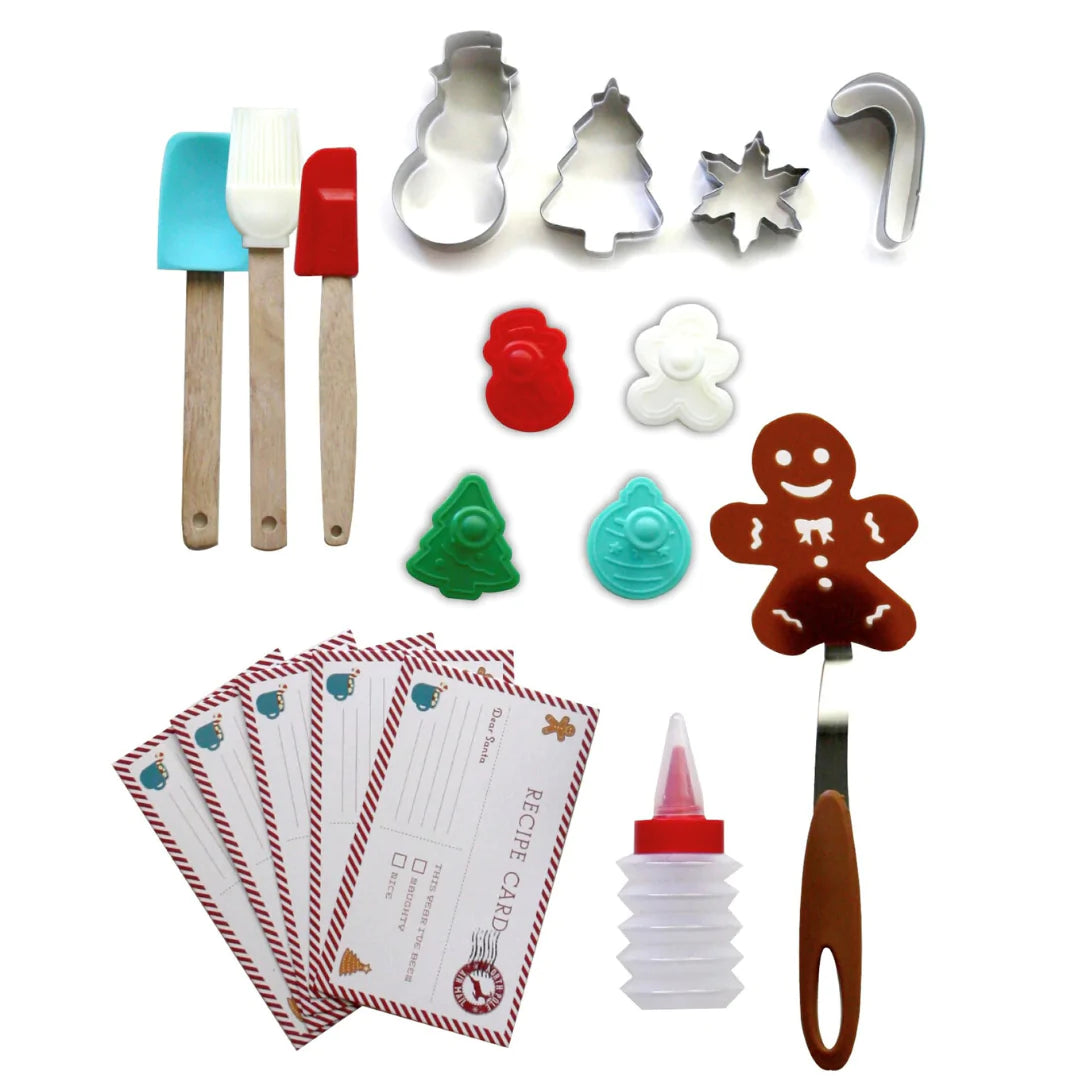 Btjx Christmas Cookie Santa Christmas Tree Three- Spring Laminated Cookie Baking Set, Size: One size, Gray