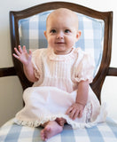 BABY DRESS WITH LACE INSERTS BY LENORA