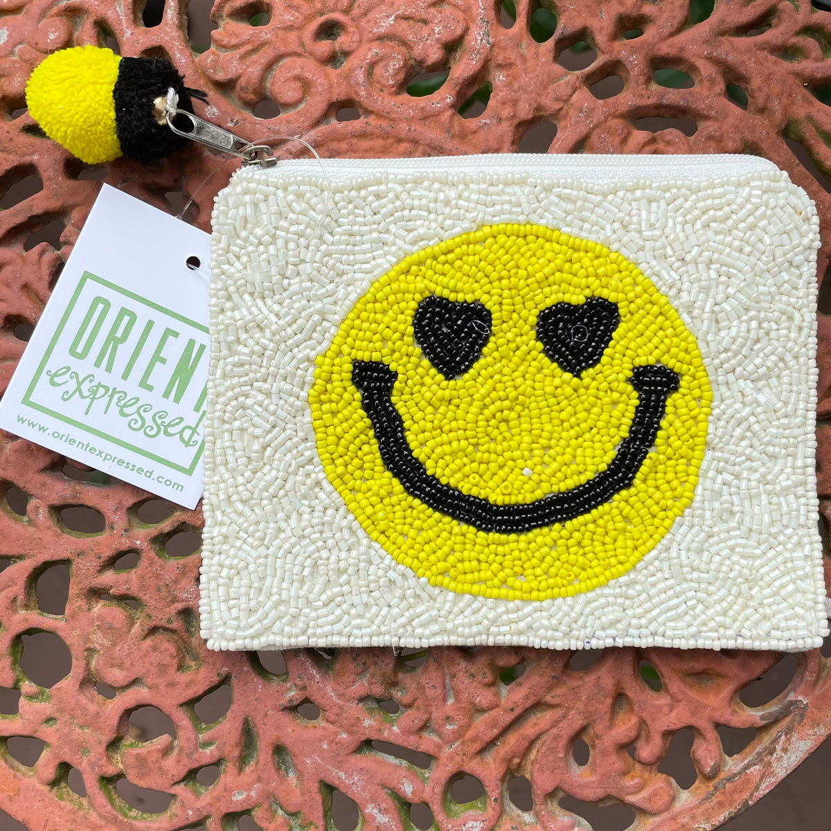 SMILEY FACE BEADED BAG – Orient Expressed