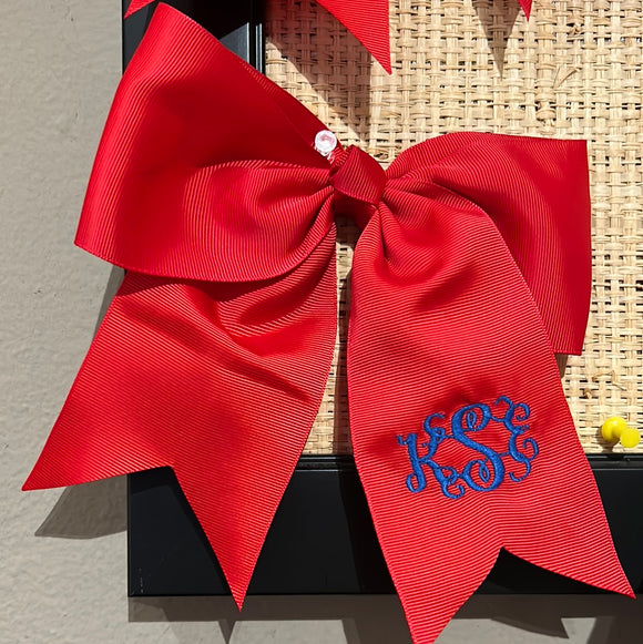CHEER HAIR BOW RED