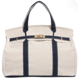 CANVAS BOATKIN IVORY/BLACK Delivery July 15th, 2026