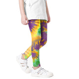 MARDI GRAS KIDS TIE DYE  LEGGINGS