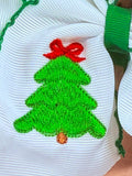 EMBROIDERED CHRISTMAS TREE HAIRBOW