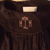 MONOGRAM BROWN CORDUROY DRESS