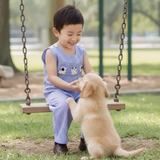 Blue Gingham Boy Long all featuring DALMATION Hand-Smocked: 12 months