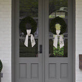 EMBROIDERED MONOGRAM CANVAS WREATH SASH