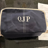 MONOGRAM NAVY CANVAS DOPP KIT