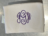 MONOGRAM WAFFLE MAKEUP TRAVEL BAG