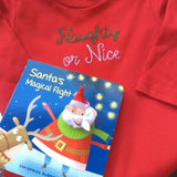 NAUGHTY or NICE EMBROIDERED CHRISTMAS ROMPER