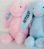 BLUE PLUSH BUNNY 9.5"