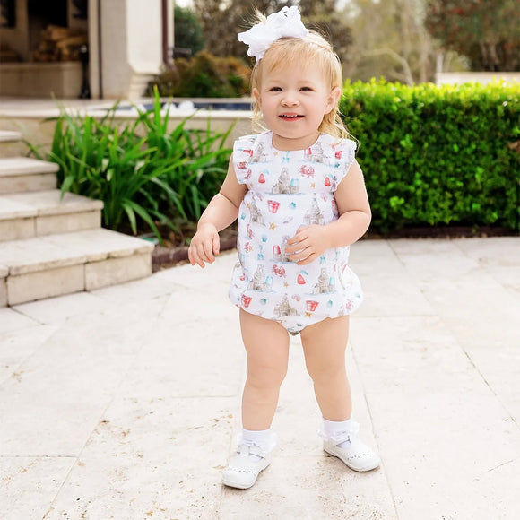 SANDCASTLE SUNSUIT PRINTED MUSLIN