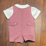 SMOCKED CHRISTMAS TREE RED GINGHAM JOHN JOHN or ROMPER