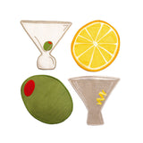 MARTINI COCKTAIL NAPKINS S/4