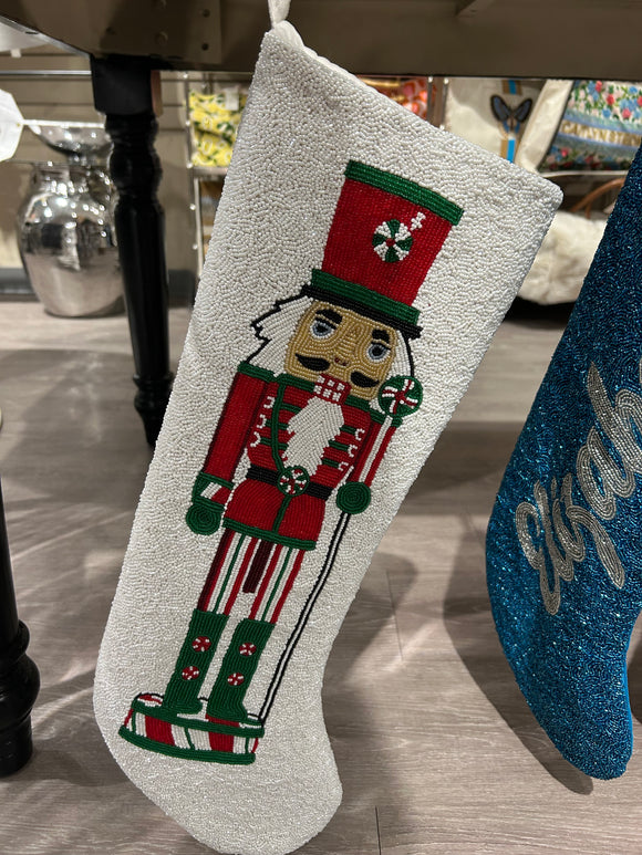 NUTCRACKER BEADED STOCKING