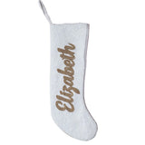 CUSTOM BEADED STOCKING ARIAL FONT