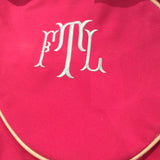 MONOGRAM CANVAS TENNIS BAG HOT PINK/IVORY