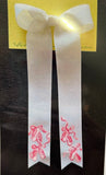 HAND PAINTED LONG TAIL BALLET BOW