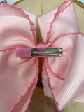 EMBROIDERED SANTA HAIRBOW