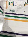 MARDI GRAS STRIPE L/S ONESIE