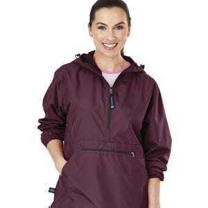 MONOGRAM MAROON ADULT  RAIN PULLOVER