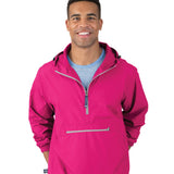 MONOGRAM HOT PINK ADULT  RAIN PULLOVER