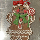 CLAY GINGERBREAD GIRL ORNAMENT