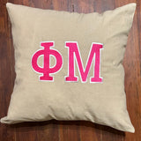 EMBROIDERED SORORITY BIG  PILLOW