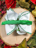 EMBROIDERED CHRISTMAS TREE HAIRBOW