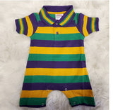 MARDI GRAS BABY ROMPER