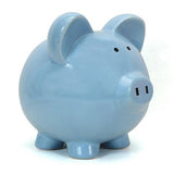 CERAMIC PIGGY BANK BLUE