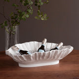 VIDA BLOOM PINCHED MELAMINE LARGE BOWL WHITE