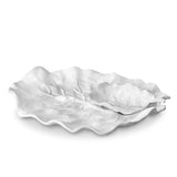 2PC VIDA MELAMINE LETTUCE LEAF CHIP & DIP WHITE