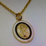 NECKLACE MARY WITH BLUE ENAMEL