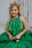 CHRISTMAS TREE DRESS AND HEADPIECE