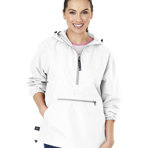 MONOGRAM WHITE ADULT  RAIN PULLOVER