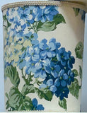 2 PC SET HYDRANGEA PRINT WASTE BASKET & TISSUE BOX