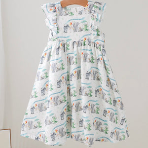 ZOO THEY ALL ASKED FOR YOU DRESS PRINTED MUSLIN