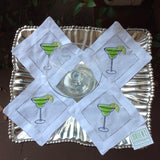 MONOGRAM MARGARITA COCKTAIL NAPKINS S/4