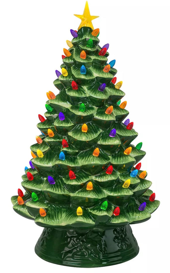 LIGHTED MUSICAL CERAMIC TREE