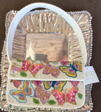 BEADED SHOULDER BAG BUTTERFLIES