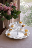 VIDA ALEGRIA MELAMINE TWO TIERED EGG SERVER WHITE