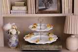 VIDA ALEGRIA MELAMINE TWO TIERED EGG SERVER WHITE