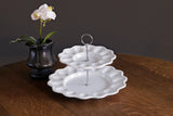 VIDA ALEGRIA MELAMINE TWO TIERED EGG SERVER WHITE