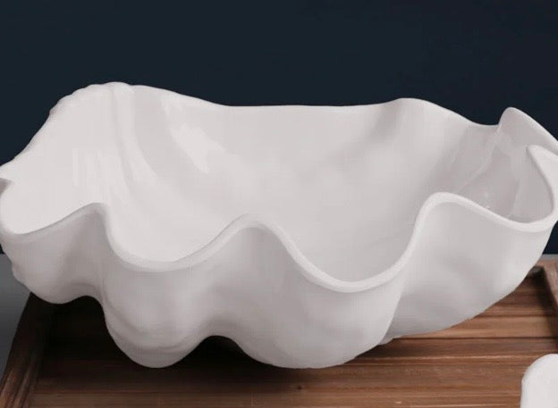 VIDA OCEAN SHELL LARGE BOWL WHITE – Orient Expressed