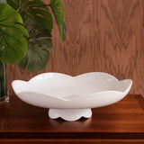 VIDA AMELIA MELAMINE PEDESTAL CAKE PLATE WHITE